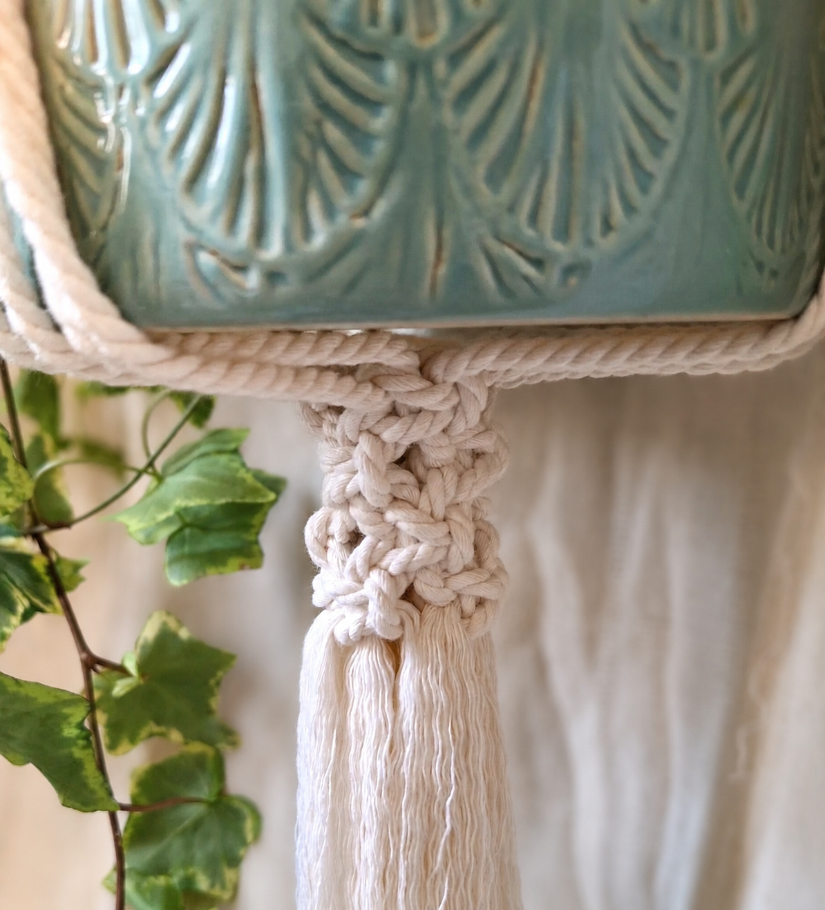 Colgador de plantas de macramé - Imagen 2